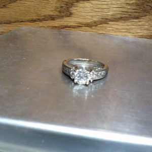 Ring 14K Gold WHITE GOLD 3.4 DWT