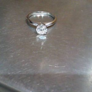 Ring 14K Gold WHITE GOLD 1.9 DWT