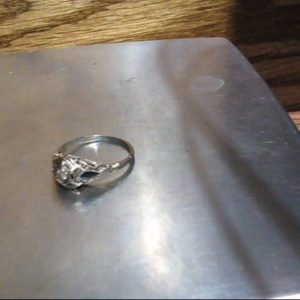 VINTAGE Ring 18K Gold WHITE GOLD 1.5 DWT